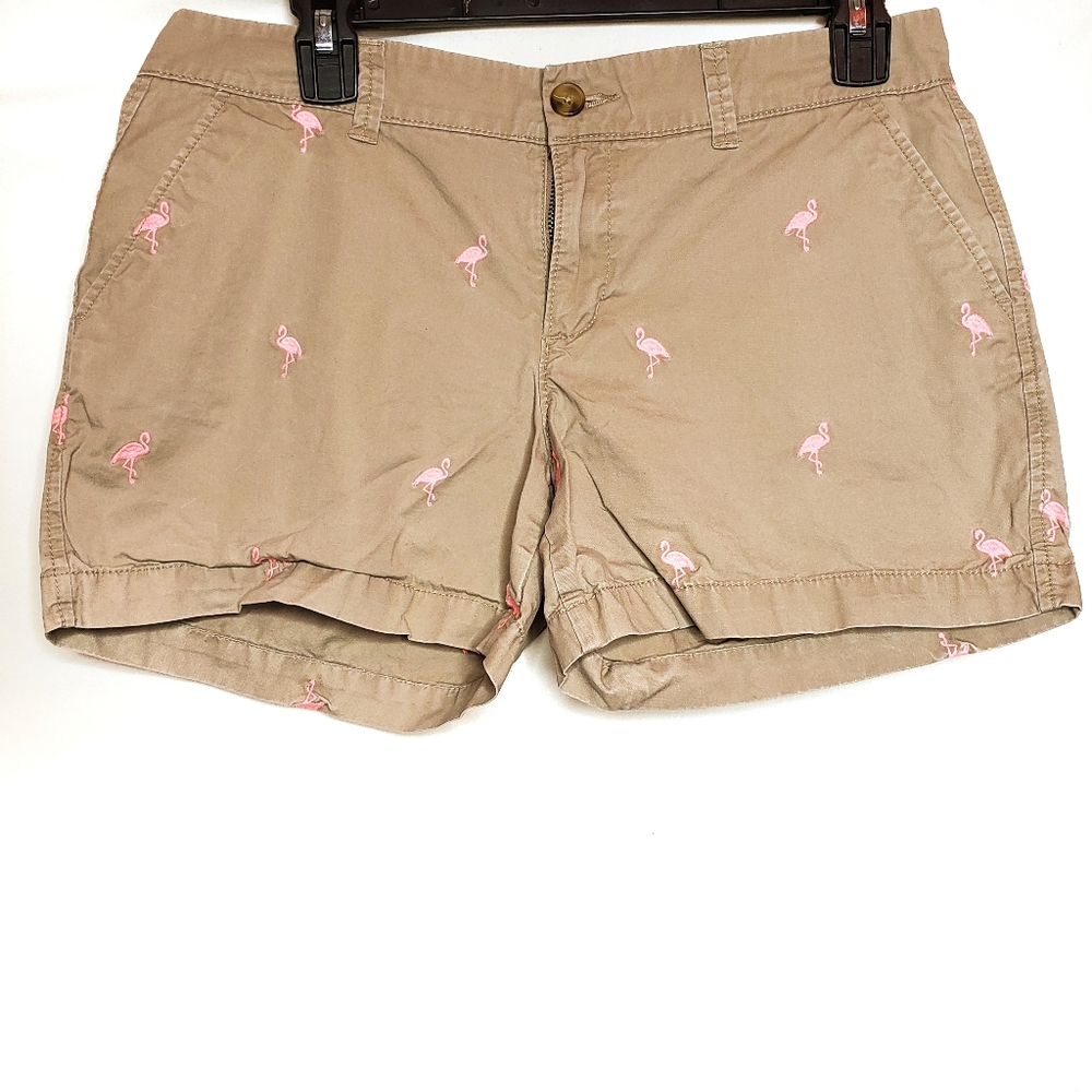 Old navy Khaki Flamingo Shorts size 6